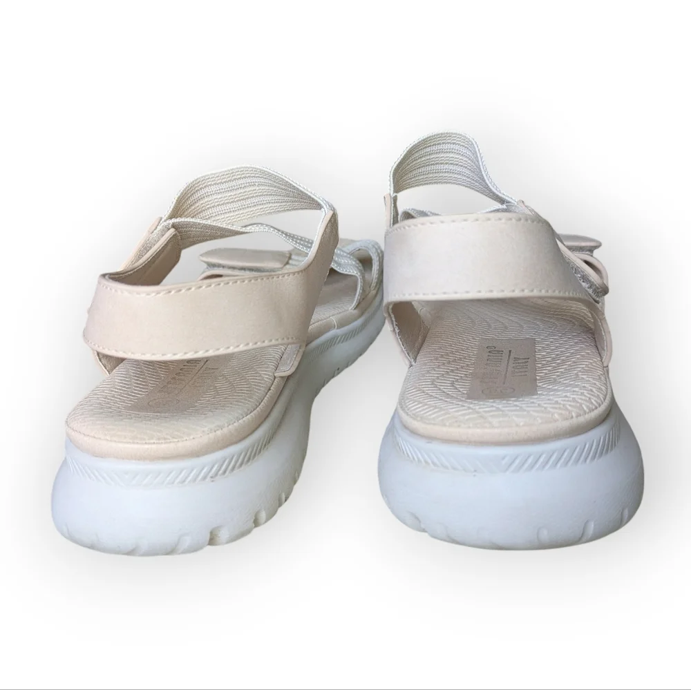 Stefania Italy Beige Adjustable Strap Comfort Walking Sandals Women's 38 US 7.5